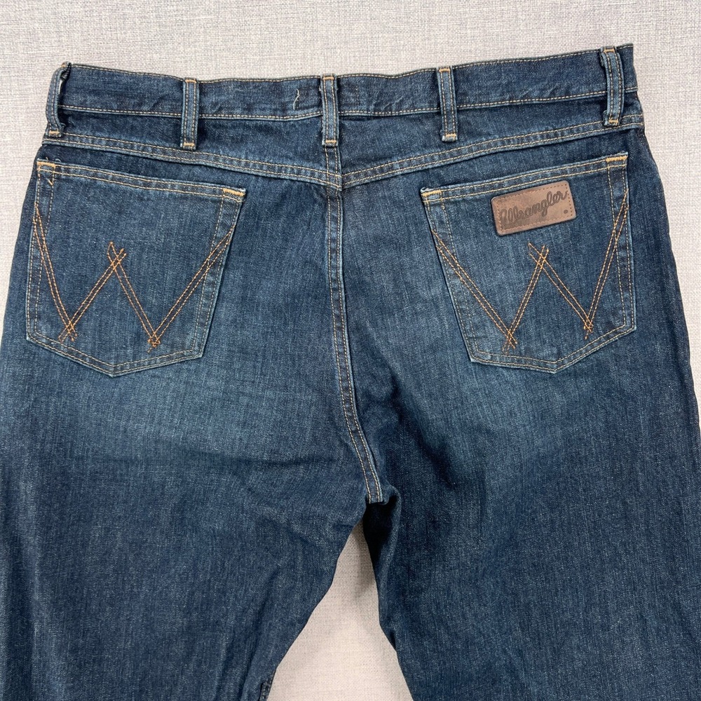 Wrangler 20X Straight Leg Jeans Men 38x33 Dark Wash Western Cowboy Denim - Picture 9 of 11